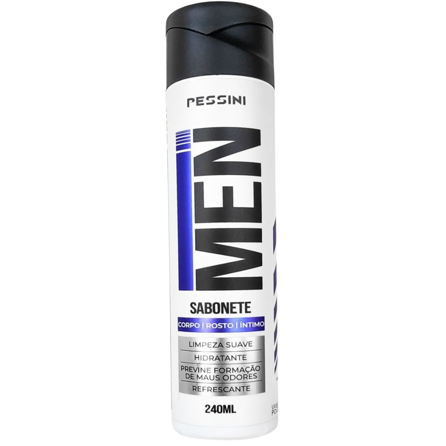 Sabonete Masculino Pessini MEN Íntimo Corporal Rosto 240ml