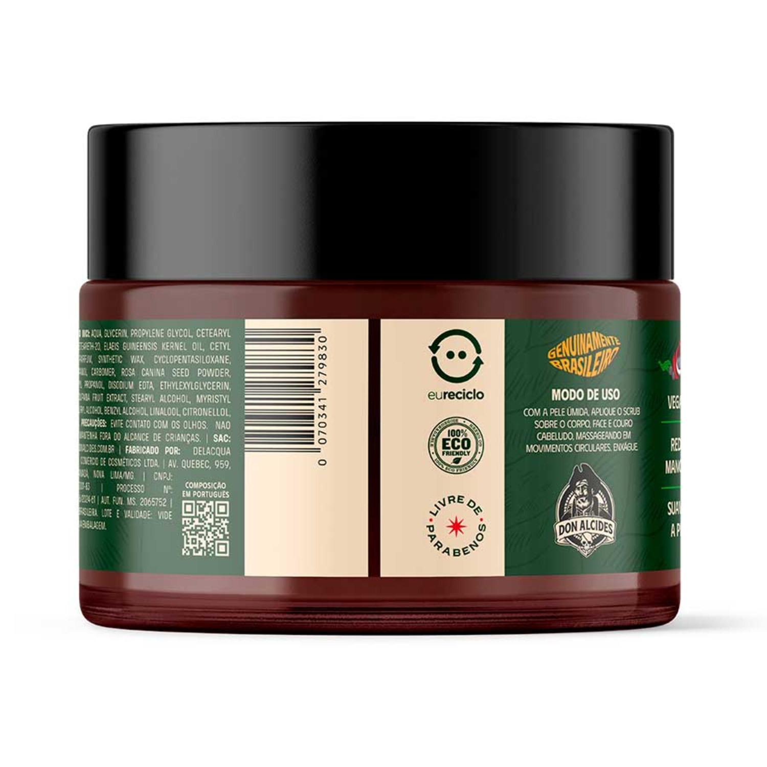 Esfoliante Corporal Don Alcides Guaraná Antárctica Antioxidante 280g