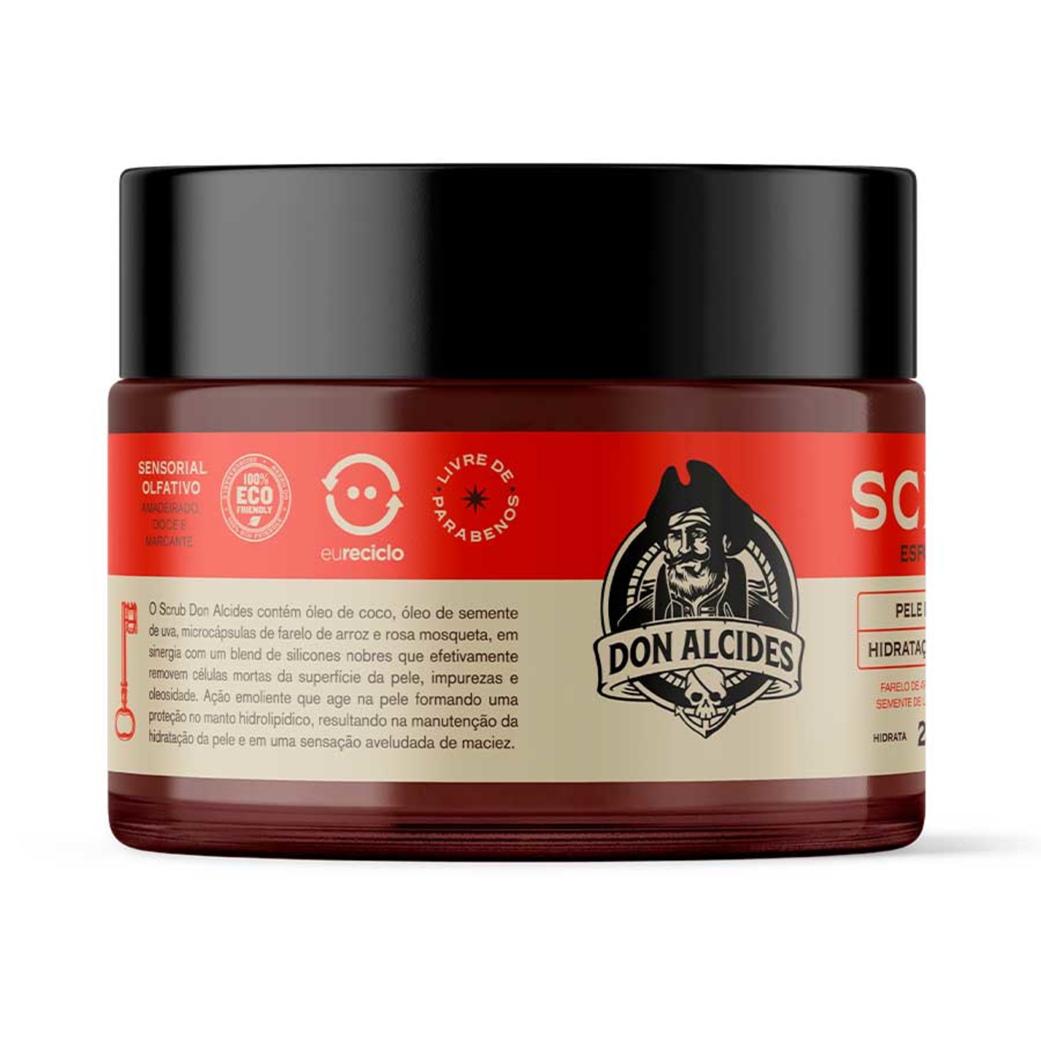 Scrub Esfoliante Don Alcides Masculino Amadeirado Antioxidante Corporal 280g