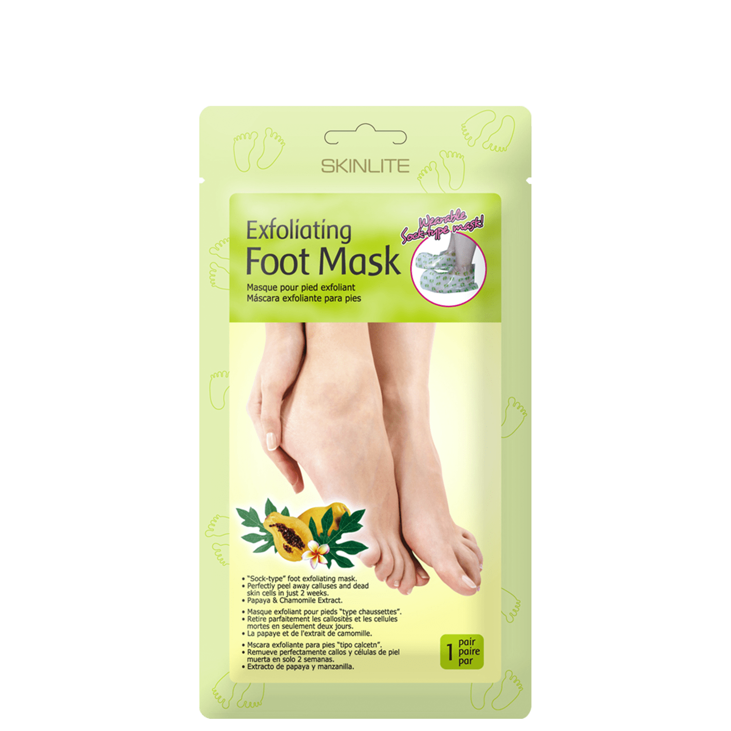 Meia Esfoliante Skinlite Foot Mask 1 Par
