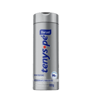 Talco Antisséptico Desodorante para os Pés Tenys Pé Baruel Sem Perfume 100g