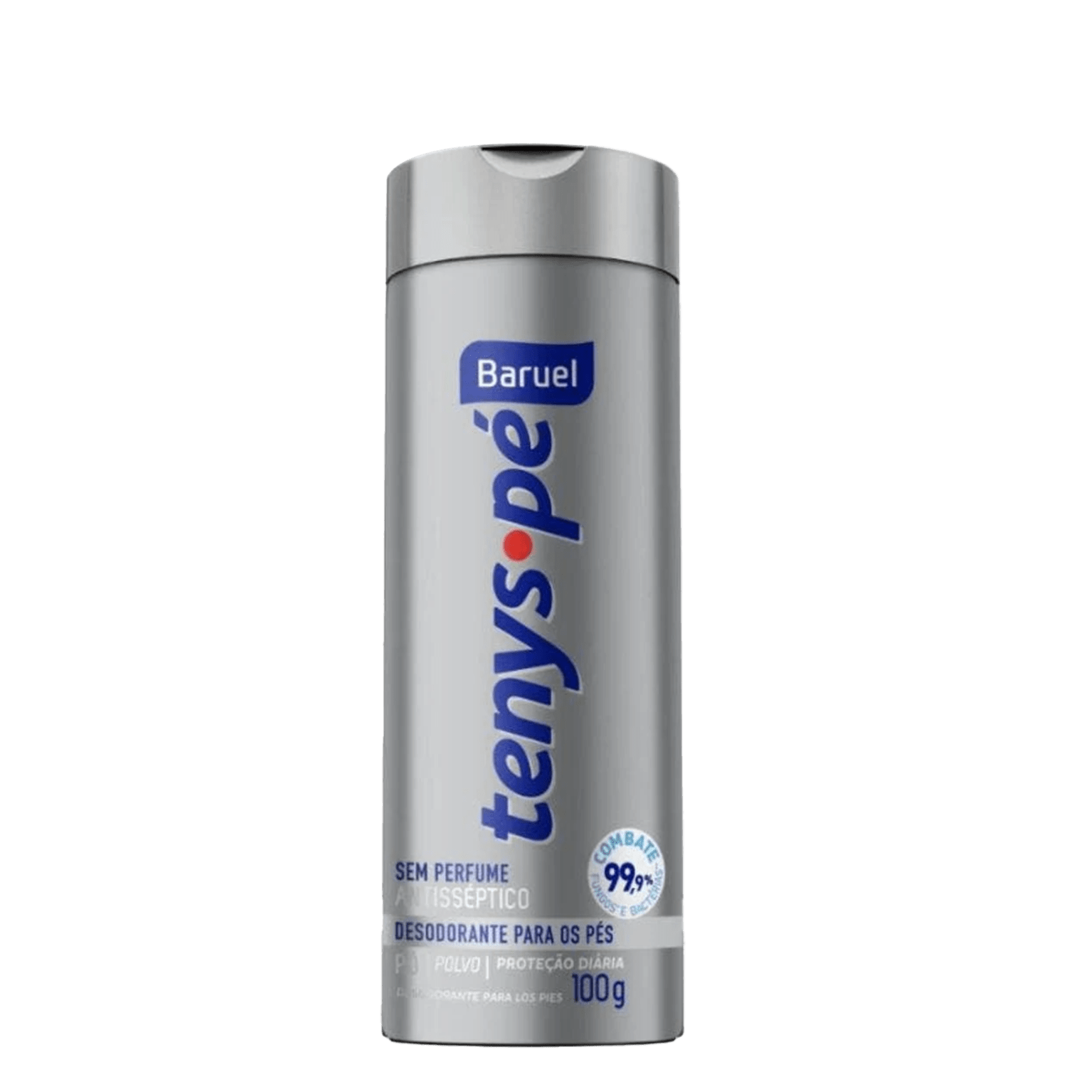 Talco Antisséptico Desodorante para os Pés Tenys Pé Baruel Sem Perfume 100g