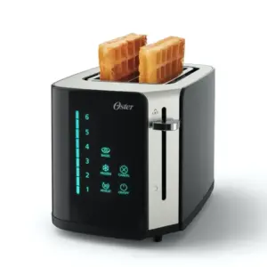 Tostador Elétrico Oster 2 Fatias com Tela de Toque Digital Aço Inoxidável Tostador Elétrico Oster 2 Fatias com Tela de Toque Digital Aço Inoxidável