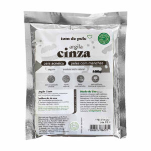 Máscara Facial Tom De Pele Argila Cinza 100g