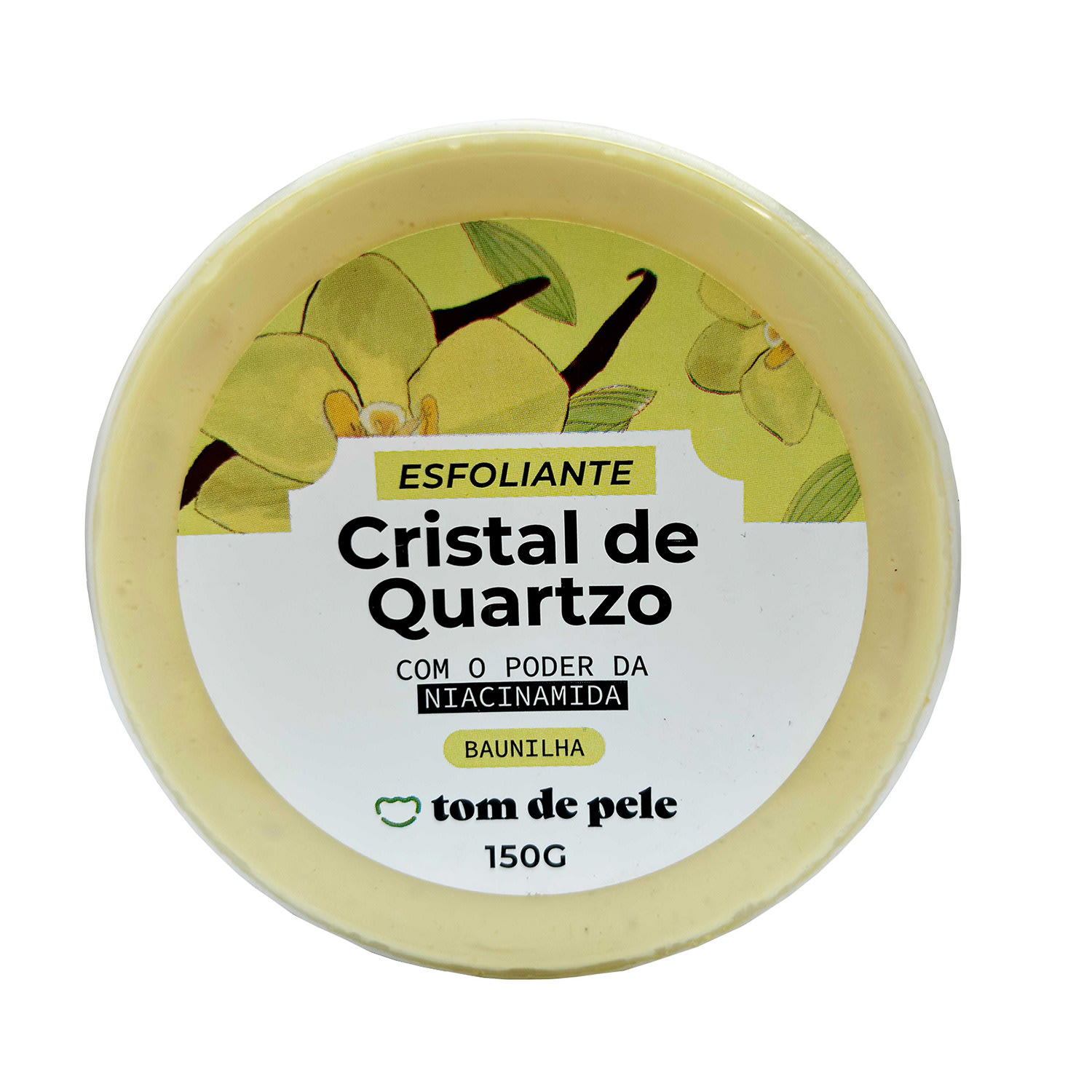 Esfoliante Tom de Pele Cristal de Quartzo Baunilha Corporal 150g