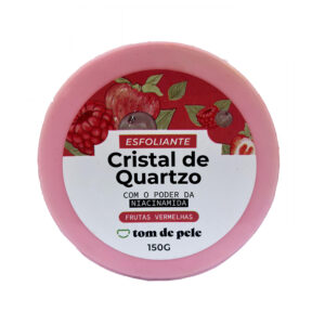 Esfoliante Tom de Pele Cristal de Quartzo Frutas Vermelhas Corporal 150g