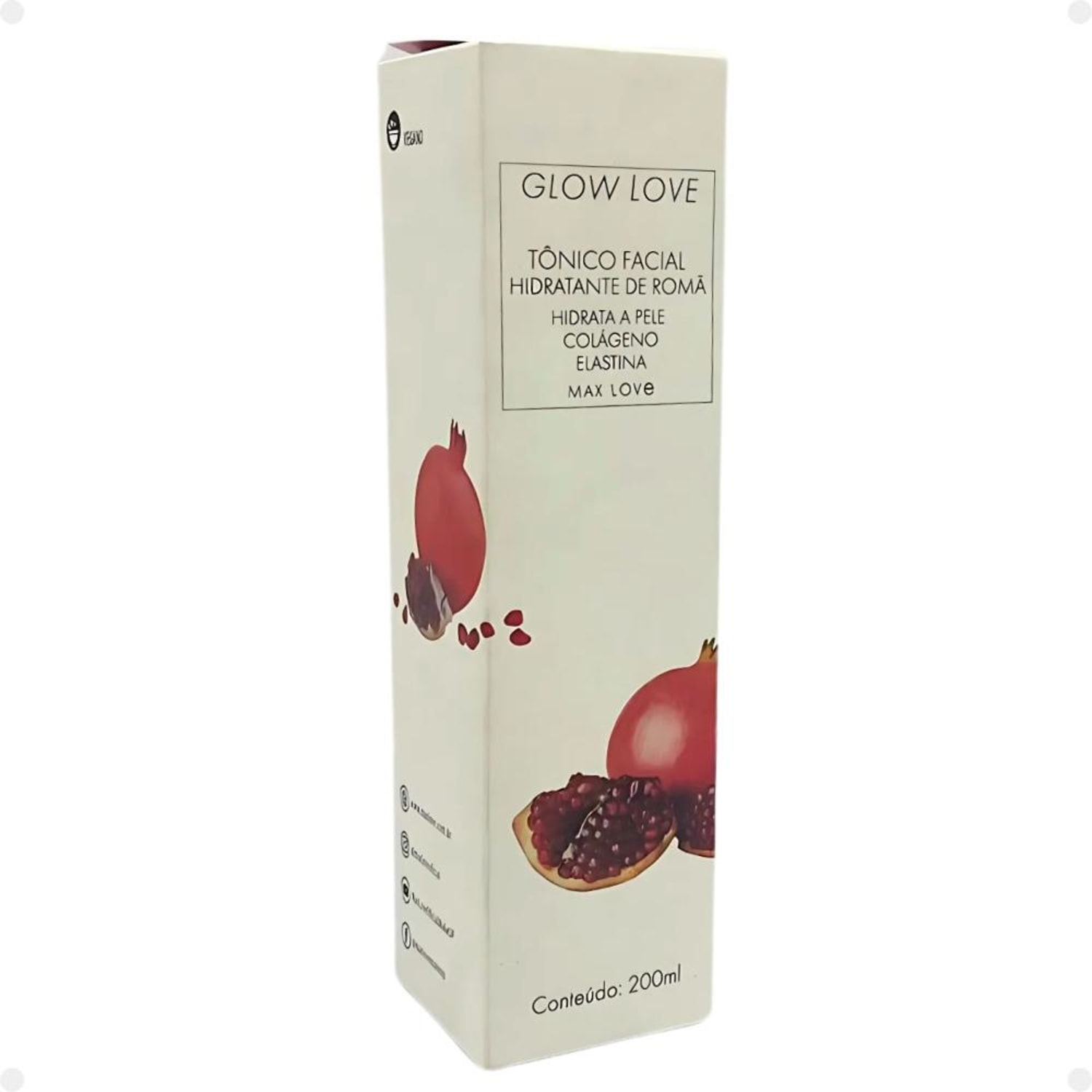 Tonico Facial Max Love Colágeno Glow Love Hidratante De Romã 200ml