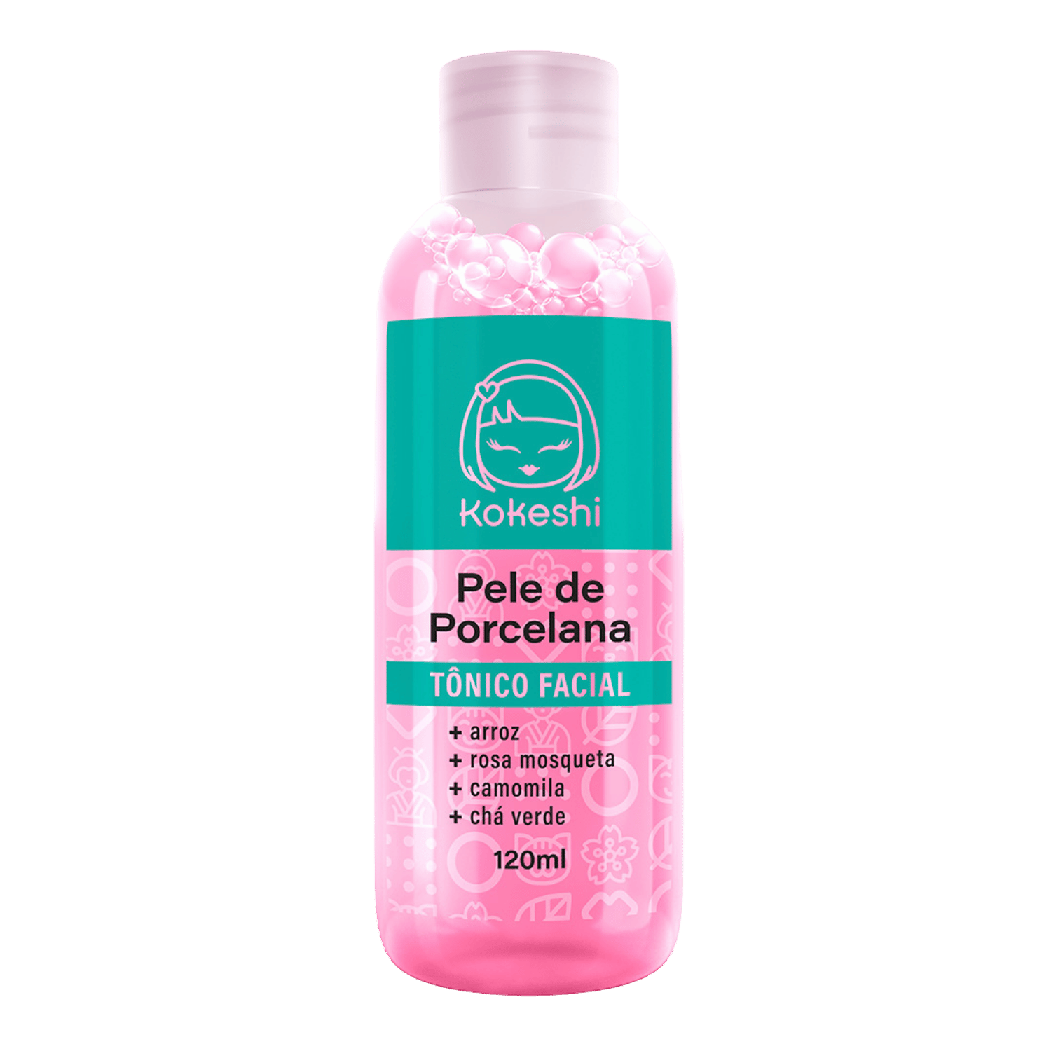 Tonico Facial Kokeshi Pele de Porcelana Limpa e Tonifica