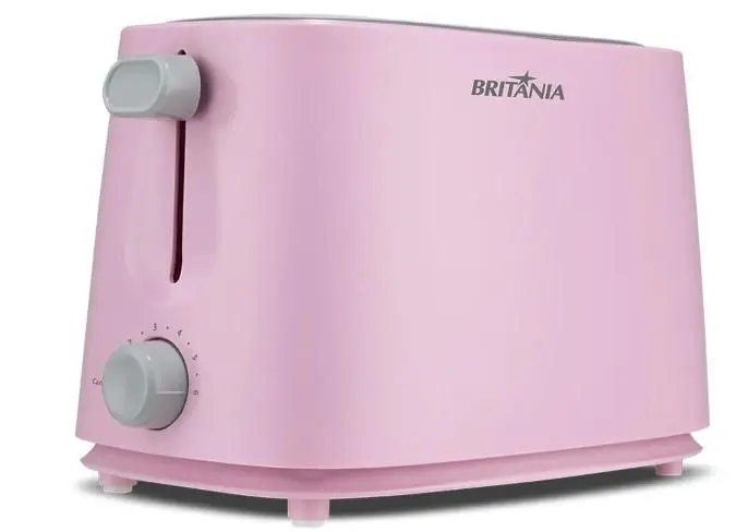 Torradeira Elétrica Britânia LuxxPink 6 Níveis de Tostagem 750W