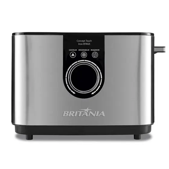 Torradeira Elétrica Britânia Concept Touch Prata 850W 220V BTR02I