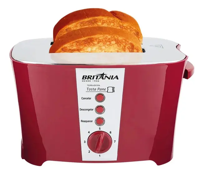 Torradeira Elétrica Britânia Pane 7 Níveis Tosta e Reaquece 800W 220V