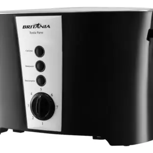 Torradeira Elétrica Britânia Tosta Pane 2 Fatias 7 Níveis de Tostagem Preta