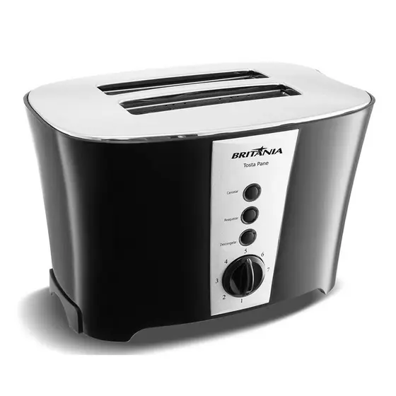 Torradeira Elétrica Britânia Tosta Pane 3 em 1 Preta 127V