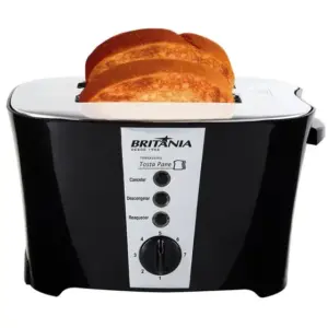 Torradeira Elétrica Britânia Tosta Pane Preta 800W 220V