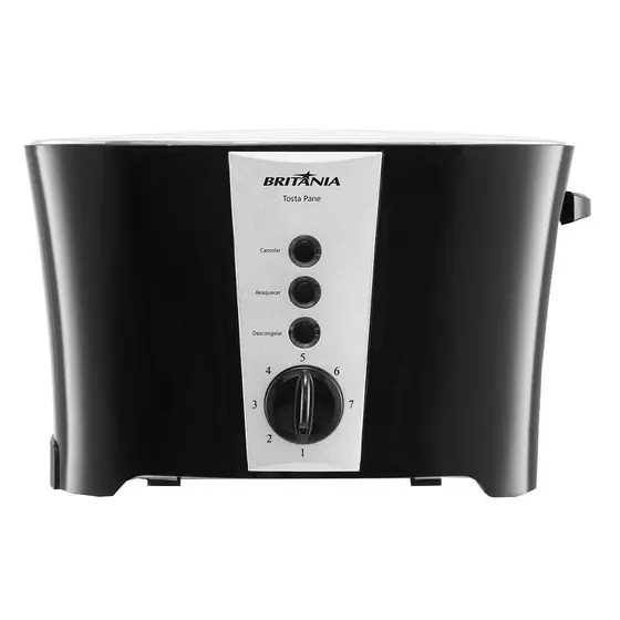 Torradeira Elétrica Britânia Tosta Pane Preta 800W
