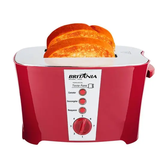 Torradeira Elétrica Britânia Tosta Pane Vermelha 220V