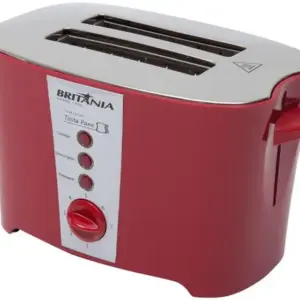 Torradeira Elétrica Britânia Tosta Pane Vermelha 7 Níveis de Tostagem