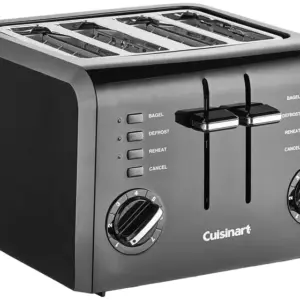 Torradeira Elétrica Cuisinart Compacta 4 Fatias Preta CPT-142BK Torradeira Elétrica Cuisinart Compacta 4 Fatias Preta CPT-142BK