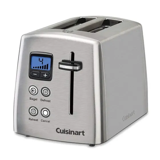 Torradeira Elétrica Cuisinart 2 Fatias Metal com Contador de Tempo CPT-415P1