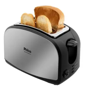 Torradeira de Pão Elétrica Philco French Toast Inox 8 Níveis Descongela e Reaquece 220V Torradeira de Pão Elétrica Philco French Toast Inox 8 Níveis Descongela e Reaquece 220V