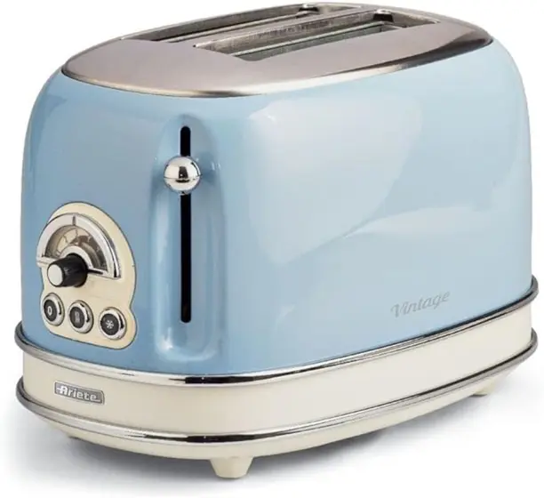 Torradeira Elétrica Ariete Vintage Azul 6 Níveis de Tostagem 750W 220V 00C01551ARBR