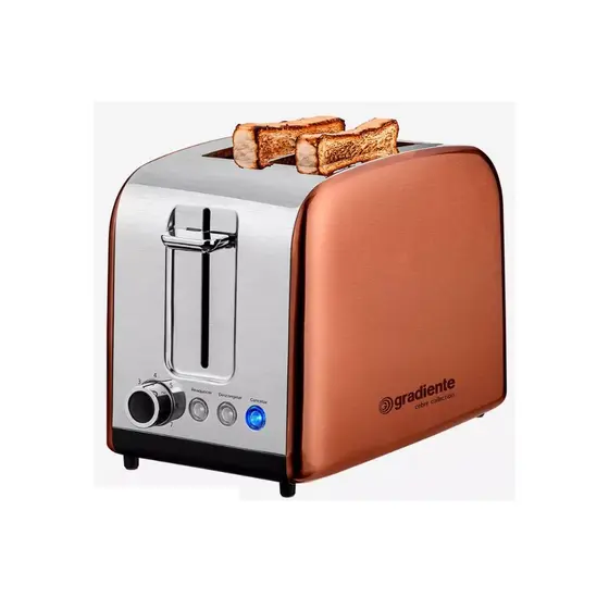 Torradeira Elétrica Gradiente Excellence Cobre Collection 2 Fatias Inox 850W 220V