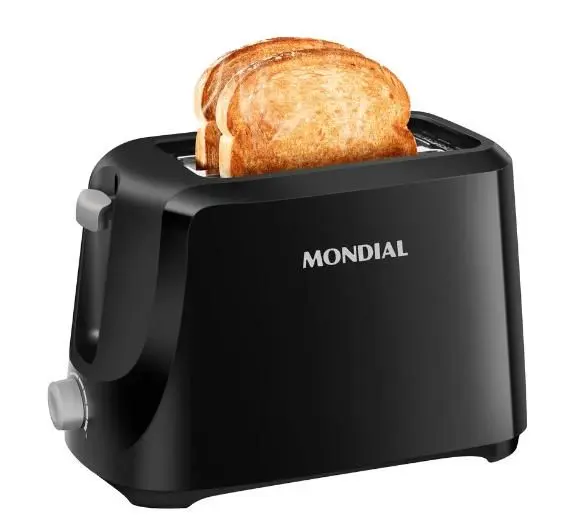 Torradeira Elétrica Mondial Luxx Black 2 Fatias 6 Temperaturas 700W 127V
