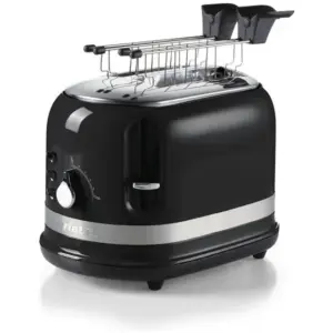 Torradeira Elétrica Ariete Moderna 6 Níveis Ejeção Automática Descongela e Aquece Preta 750W 220V Torradeira Elétrica Ariete Moderna 6 Níveis Ejeção Automática Descongela e Aquece Preta 750W 220V