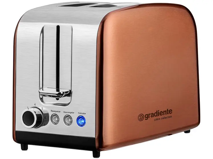 Torradeira Elétrica Gradiente Excellence 2 Fatias 7 Níveis Cobre Inox