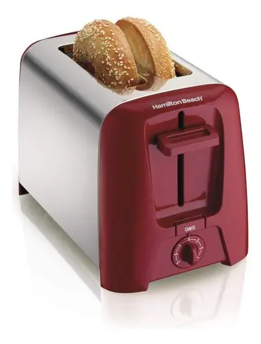 Torradeira Elétrica Hamilton Beach Aço Inox Cromada Vermelha 110V