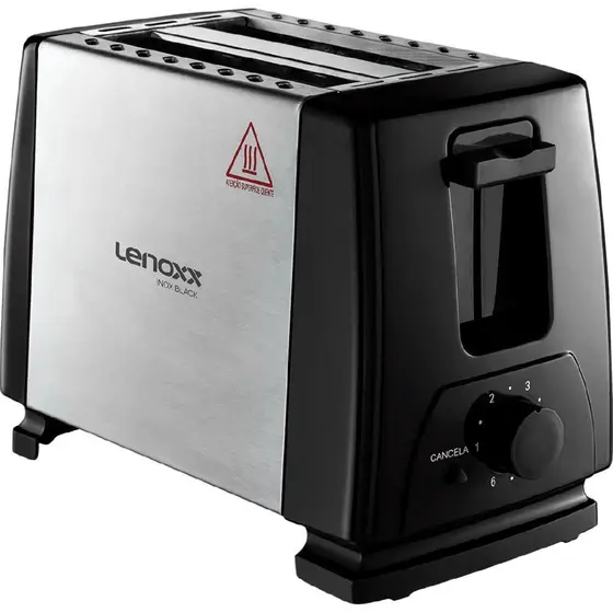 Torradeira Elétrica Lenoxx Inox Black