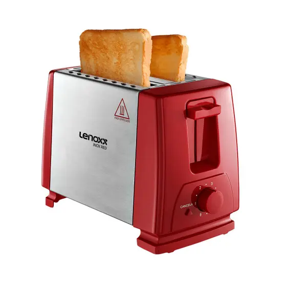 Torradeira Elétrica Lenoxx Inox Red com Desligamento Automático