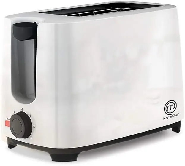 Torradeira Elétrica MasterChef 2 Pães 7 Níveis de Tostagem Branca 220V