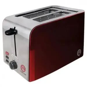 Torradeira Elétrica MasterChef Vermelha 7 Níveis de Tostagem 730W Torradeira Elétrica MasterChef Vermelha 7 Níveis de Tostagem 730W
