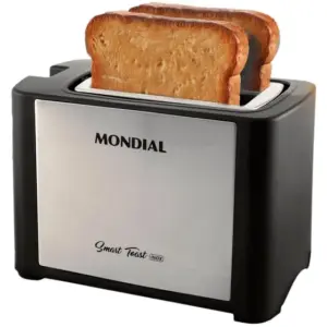 Torradeira Elétrica Mondial Smart Toast 2 Fatias 6 Níveis de Tostagem Preta T-13 Torradeira Elétrica Mondial Smart Toast 2 Fatias 6 Níveis de Tostagem Preta T-13