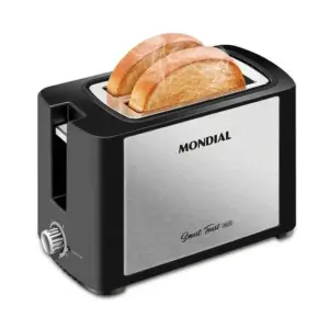 Tostador Elétrico Mondial para Pães Preto/Inox 220V T-13 Tostador Elétrico Mondial para Pães Preto/Inox 220V T-13