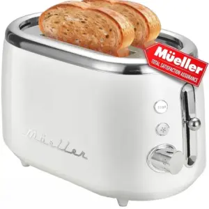 Torradeira Elétrica Mueller Retrô 2 Fatias 7 Níveis de Dourar Aço Inoxidável Torradeira Elétrica Mueller Retrô 2 Fatias 7 Níveis de Dourar Aço Inoxidável