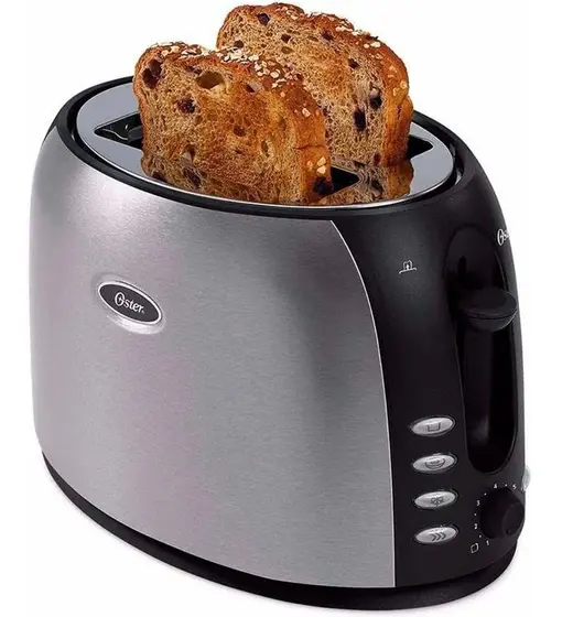 Torradeira Elétrica Oster 2 Fatias Aço Inoxidável Escovado TSSTJC5BBK