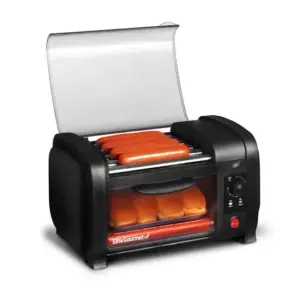 Torradeira para Hot Dog Elétrica Elite Gourmet 4 Pães Aço Inoxidável com Timer EHD-051B Torradeira para Hot Dog Elétrica Elite Gourmet 4 Pães Aço Inoxidável com Timer EHD-051B