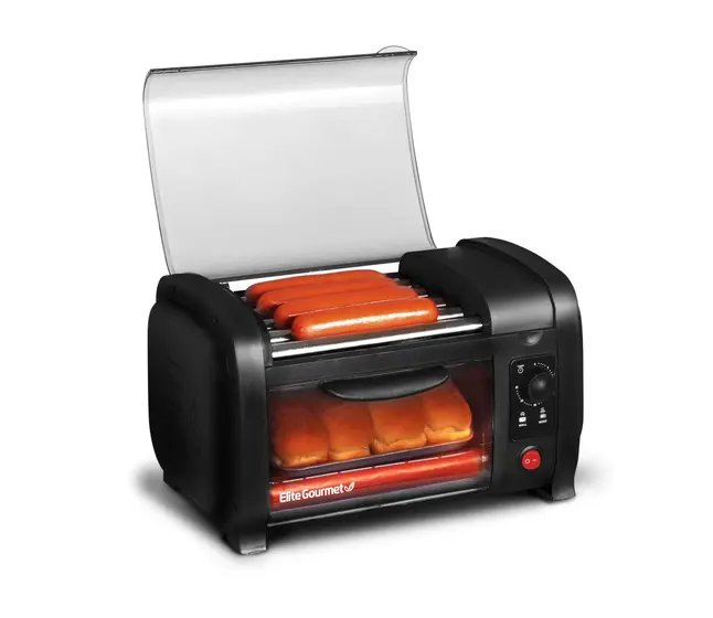 Torradeira para Hot Dog Elétrica Elite Gourmet 4 Pães Aço Inoxidável com Timer EHD-051B