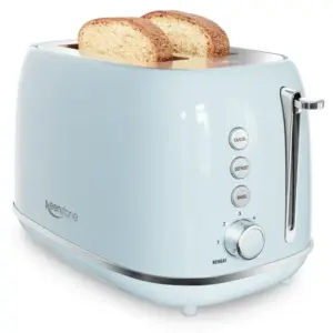Torradeira Elétrica Retrô Keenstone 2 Fatias Aço Inoxidável Azul