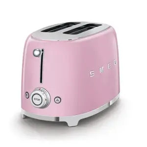 Torradeira Elétrica Smeg 2 Fatias 6 Níveis com Função Descongelar Rosa