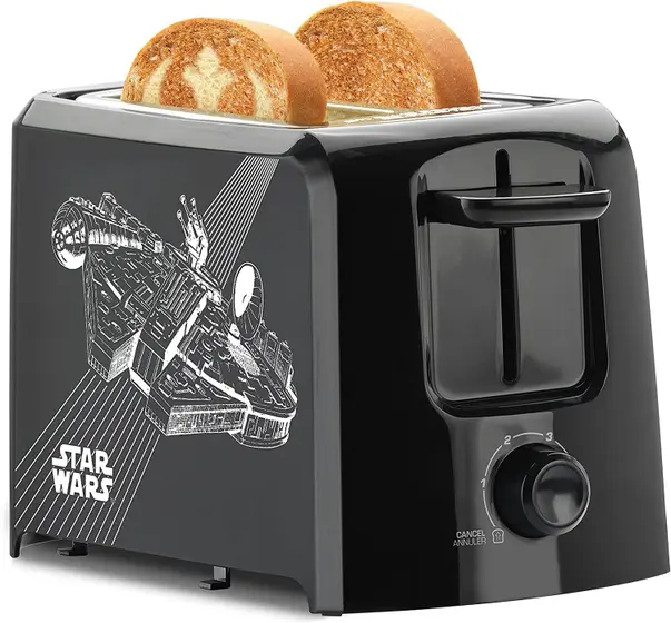 Torradeira Elétrica Star Wars 2 Fatias Preta com Ajuste Dourado LSW-21CN