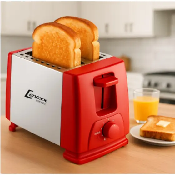 Tostador Torradeira Elétrica CM Home para Pão Inox Vermelha