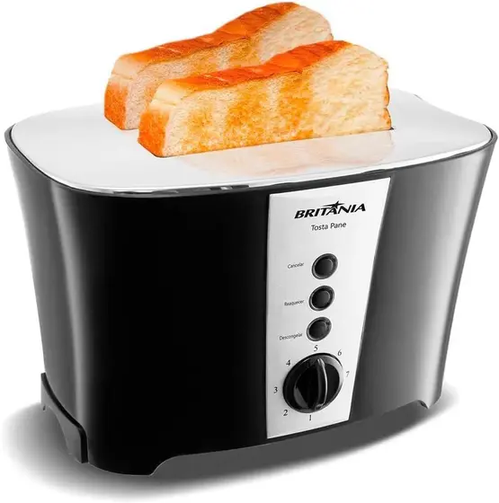 Torradeira Elétrica Britânia Tosta Pane 3 em 1 Preta 220V