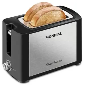 Tostador Torradeira Elétrica Mondial Inox 6 Níveis 800W 220V Tostador Torradeira Elétrica Mondial Inox 6 Níveis 800W 220V