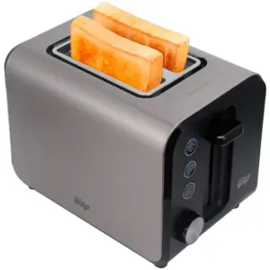 Torradeira Elétrica Wap 2 Fatias 7 Níveis de Tostagem Preta e Prata WTE1 Torradeira Elétrica Wap 2 Fatias 7 Níveis de Tostagem Preta e Prata WTE1