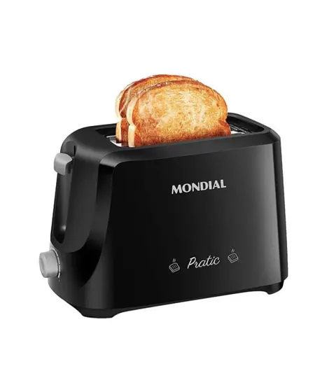 Tostador de Pães Elétrico Mondial Pratic Preto/Prata 700W T-18