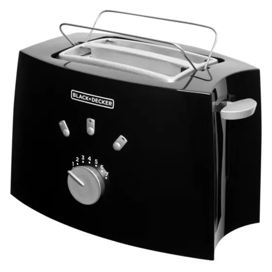 Tostador Elétrico Black+Decker 7 Níveis Preto 800W 127V