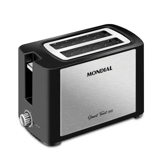 Tostador de Pães Elétrico Mondial Preto/Inox 220V